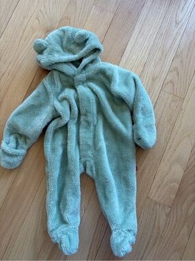 Magnetic Me Plush Hooded One-Piece in Sage